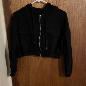 Black cropped jacket